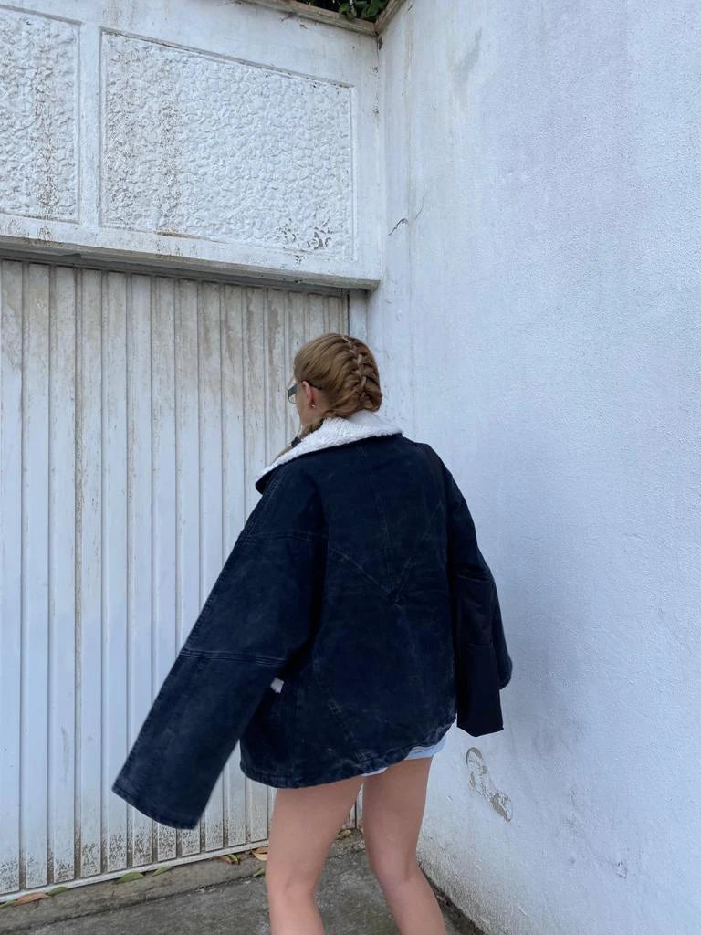 İçi Kürklü Ceket (siyah)