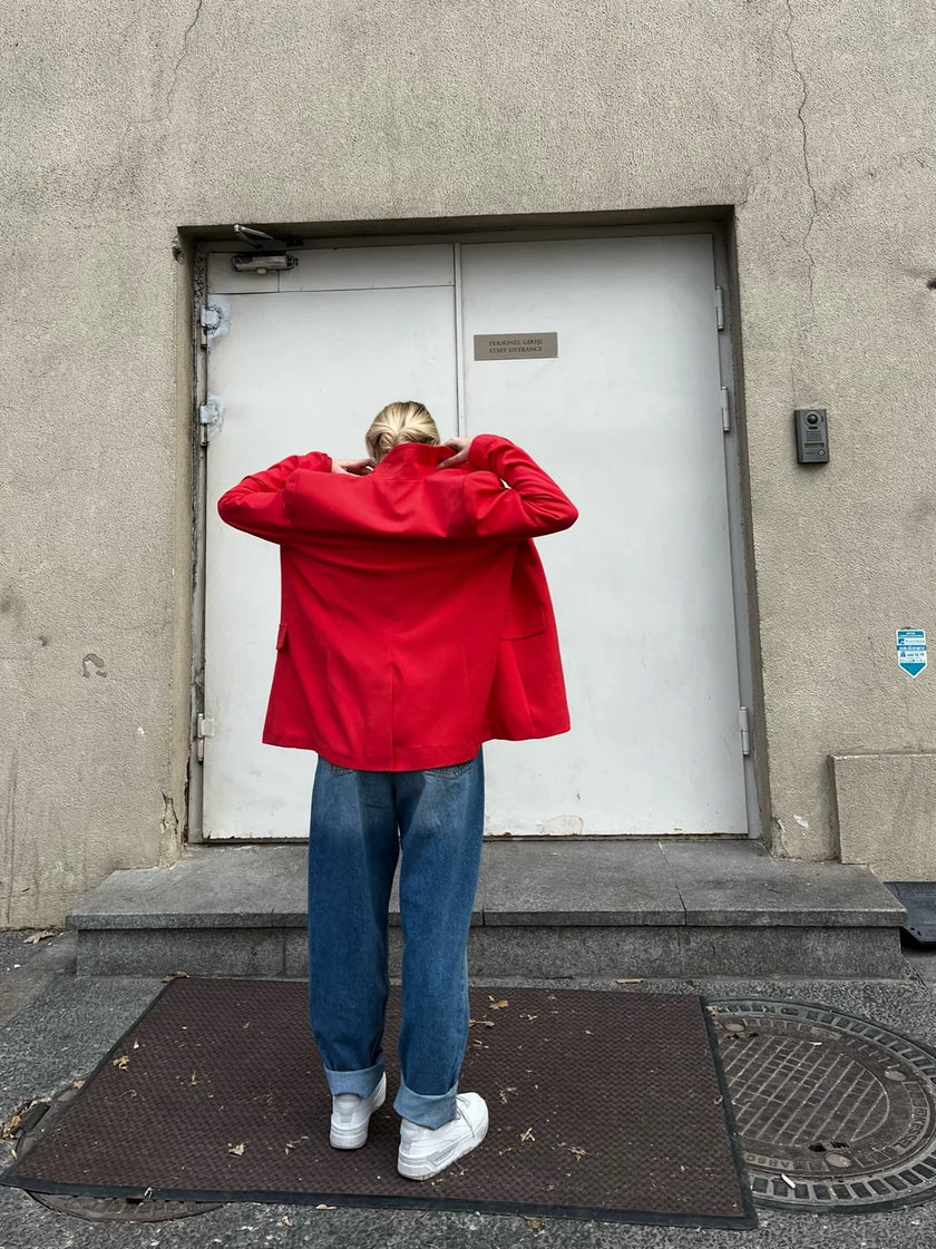 Oversize Blazer Ceket (Kırmızı)