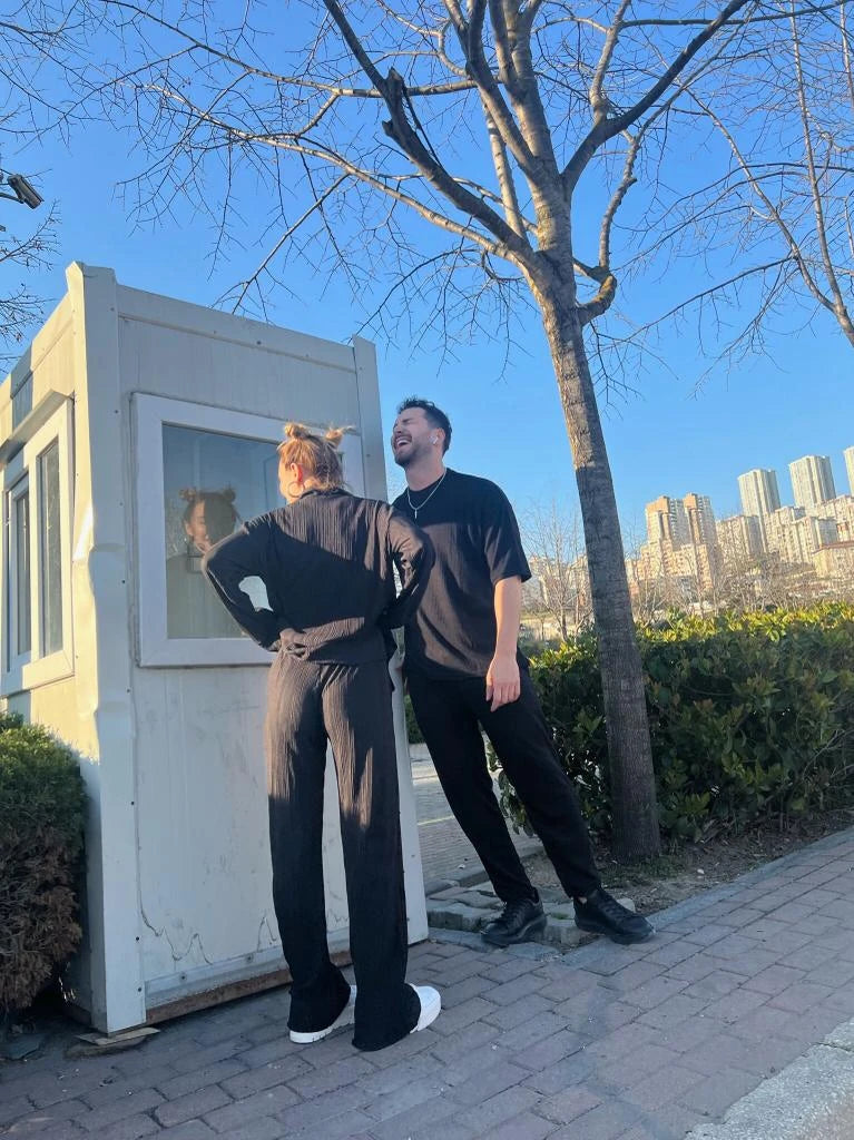 Ultra Kaliteli Pliseli Takım ( siyah)