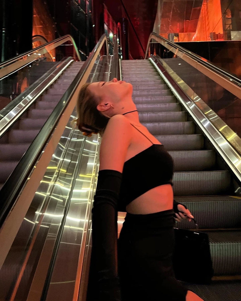 Kol Detaylı Etekli Takım (Siyah)