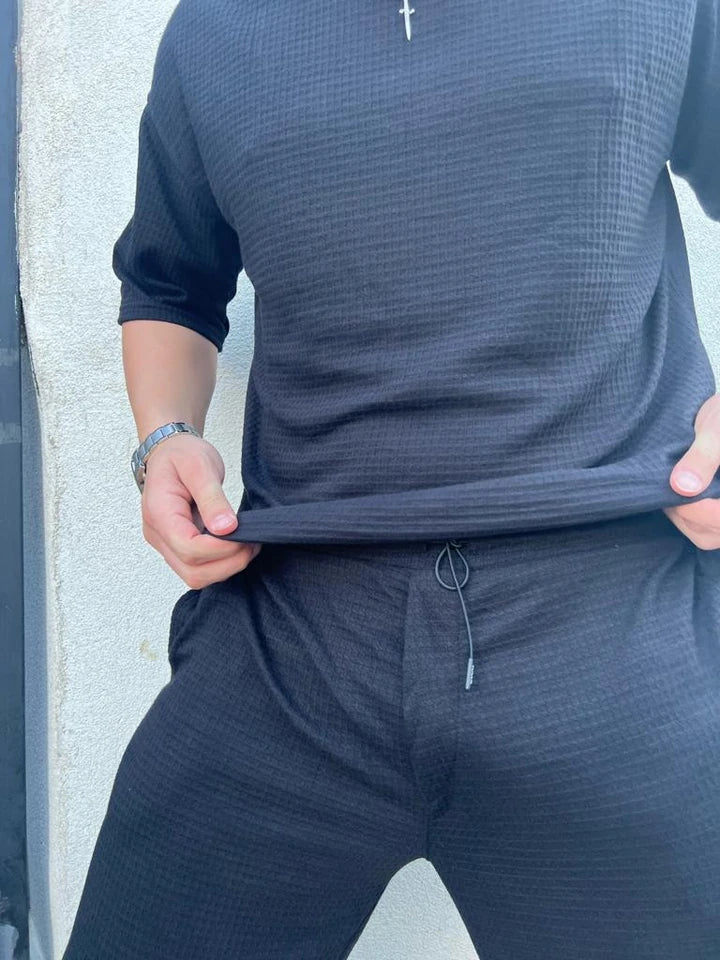 Keten Örme Takım ( Siyah )