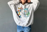 Baskılı Gri Sweatshirt