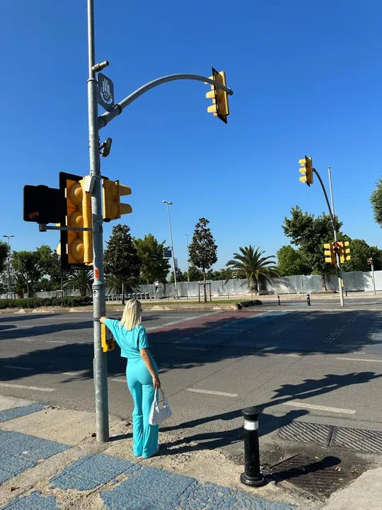 Fitilli Alt-Üst Takım (Turkuaz)